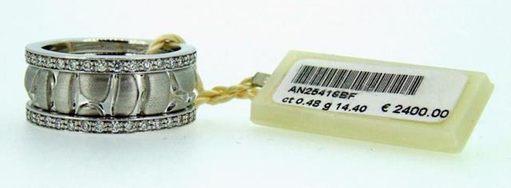 Fascia oro Bianco 750%° con brillanti Cod. AN25416BF